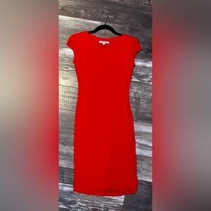 Velvet Torch Red Cap Sleeve Sheath Dress